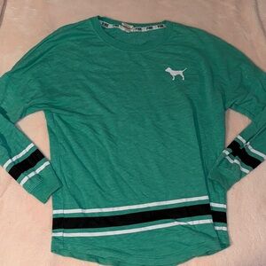 Pink Green Long Sleeve Shirt